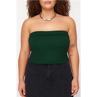 Emerald Green Interlok вязание блузки большого размера tbbaw24dj00000