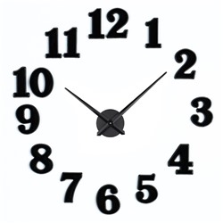 Цифры для часов 15 штук, h=2.5 см, чёрный, механизм в комплектацию не входит