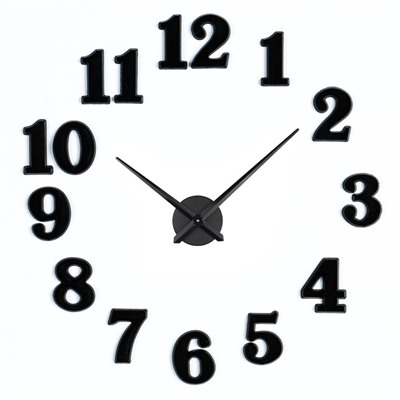 Цифры для часов 15 штук, h=2.5 см, чёрный, механизм в комплектацию не входит
