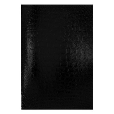 Тетрадь А4, 96 листов в клетку Croco, бумвинил Metallic, тиснение, блок офсет, чёрный