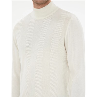 Ecru Slim Fit Half Fisherman Knitwear свитер