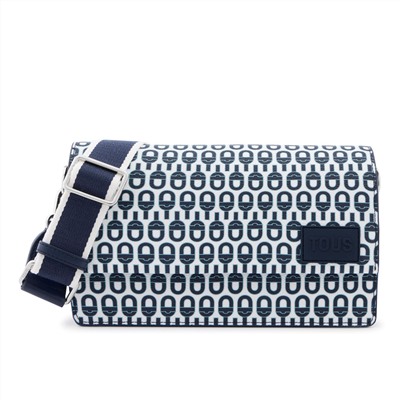 Bolso bandolera - azul marino y blanco