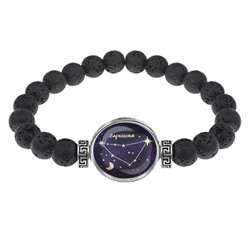 BSL-0321 Браслет из лавы 8мм Знаки Зодиака - Козерог
