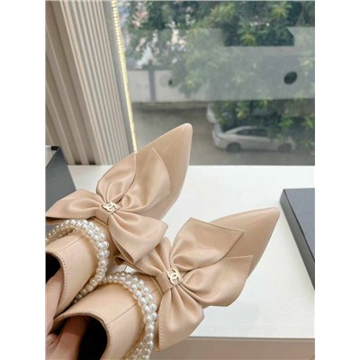 Элегантные ботильоны Chane*l с жемчужным ремешком 🎀   Реплика 1:1