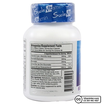 C Quercetin Plus 60 капсул в воде