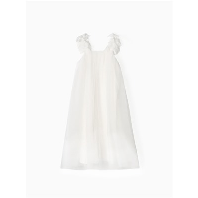 Платье для девочки MINAKU: PartyDress, белое, рост 128 см