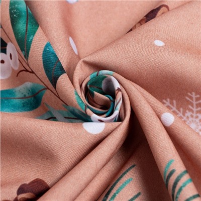 Комплект штор для кухни с подхватами «Этель» Fir branches, 145×180 см - 2 шт., габардин