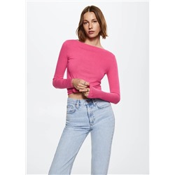Camiseta cuello barco -  Mujer | MANGO OUTLET España