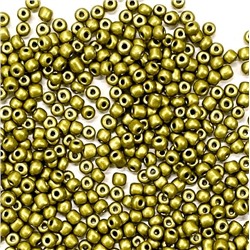 Бисер G крупный 6/0 матовый/ цв.золото К30/ уп.450г/ фас.1уп.