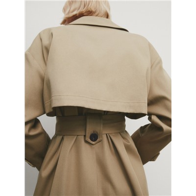 Chaqueta trench cinturón