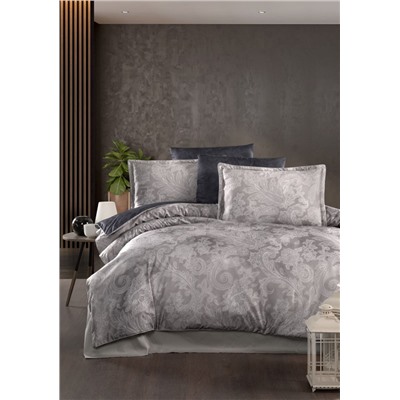 Постельное белье Karven (300 tc) премиум сатин евро N359 GISELLE Cobalt