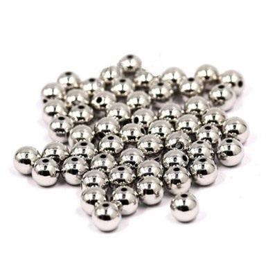 Бусины металлик/ цв.серебро/ 12мм/ уп.500г/ фас.1уп.