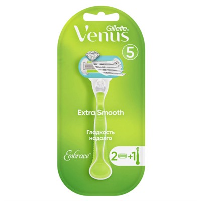 Станок женский для бритья Gillette (Джилет) Venus Embrace, 2 сменные кассеты