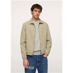 Chaqueta denim cremallera -  Hombre | MANGO OUTLET España