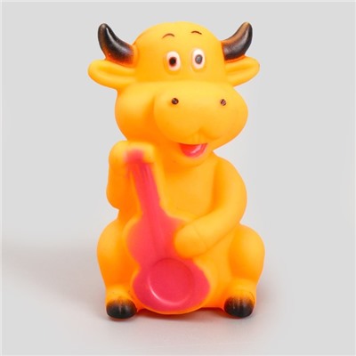 Игрушка пищащая "Корова" для собак, 10 см, микс цветов
