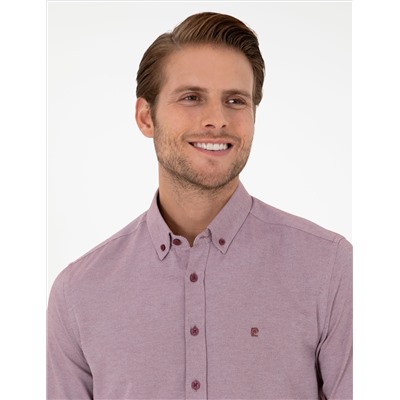 Bordeaux Slim Fit рубашка с длинным рукавом