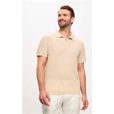 Футболка лен F011-06LN l.beige