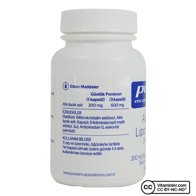 Pure Encapsulations Альфа-липоевая кислота 200 мг 60 капсул