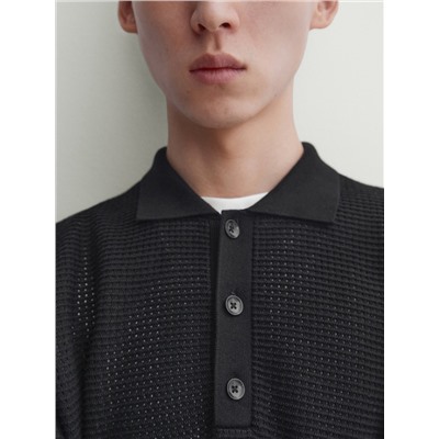 Jersey punto estructura cuello polo
