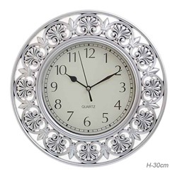 Часы настенные 30 см / 58-2S /уп 30/ серебро