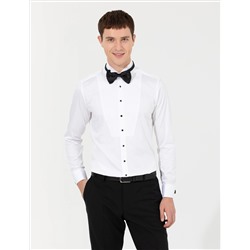 Белый бывший Рубашка для смокинга Slim Fit