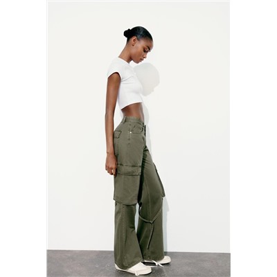 JEANS TRF CARGO TIRO MEDIO