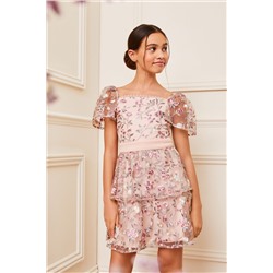 Lipsy Embroidered Square Neck Occasion Dress (3-16yrs)