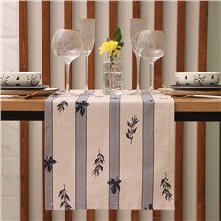 Дорожка на стол Этель Leaves, 40×149см, 100% хлопок, репс 220 г/м², бежевая