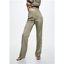Pantalón satinado estampado -  Mujer | MANGO OUTLET España