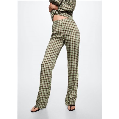 Pantalón satinado estampado -  Mujer | MANGO OUTLET España