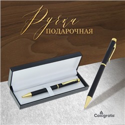 Ручка подарочная, шариковая "Проект" в кожзам футляре, поворотная