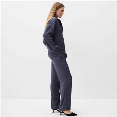 Костюм женский (рубашка, брюки) MINAKU:Casual Collection цвет графит, р-р 40