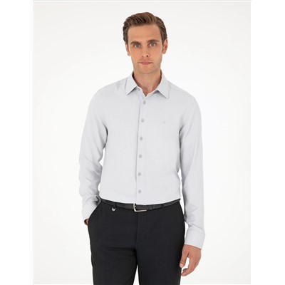 Серый Astwater Slim Fit рубашка с длинным рукавом