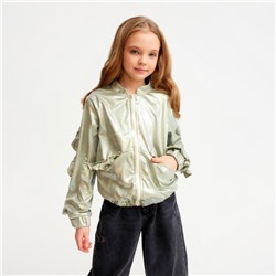 Жакет (бомбер) детский MINAKU: Casual Collection KIDS цвет зеленый, рост 134
