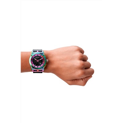 Reloj de cuarzo de silicona - 
Cronógrafo - Negro