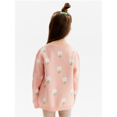 Джемпер детский KAFTAN Flowers, размер 34 (122-128 см)