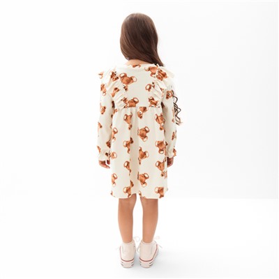 Платье детское с рюшами KAFTAN "Мишки" р.30 (98-104)