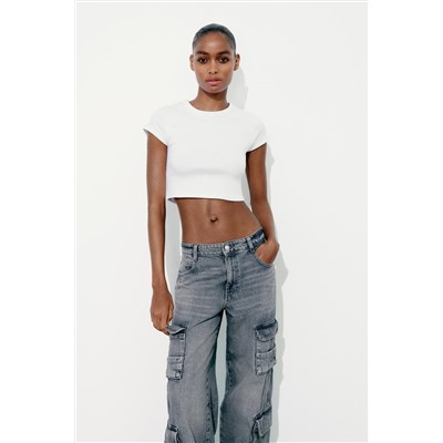 JEANS TRF CARGO TIRO MEDIO