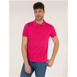 Pink Slim Fit Polo Yaka Mercerized T -For