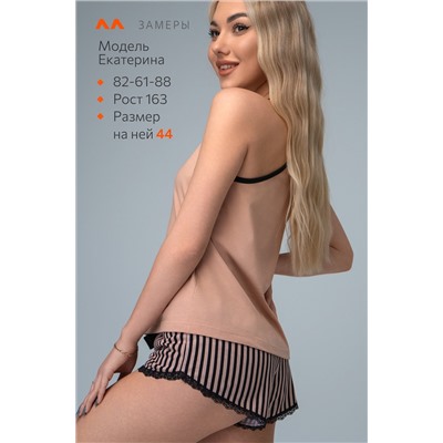Женская хлопковая пижама с шортами Happyfox