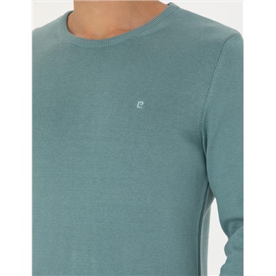 Темная мята Slim Fit Bike Neck Basic Knitwear Kazakh