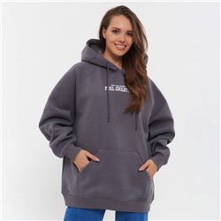 Толстовка женская, цвет тёмно-серый, размер 42-46 (ONE SIZE)