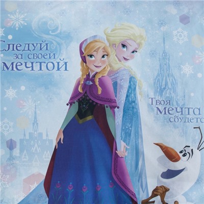 Постельное бельё 1,5 сп "Холодное сердце" 143*215 см, 150*214 см, 50*70 см -1 шт, 100% хлопок, поплин 125 г/м2