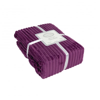 Плед KARVEN Super Soft DIAS 160*220 п/э 1.5 спальный Р 941фиолетовый (Акция)