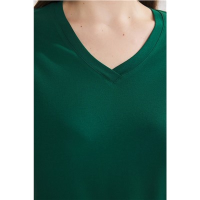 Emerald Green Fort Fit v Yaka Большой футболка TBBSS25BF00062