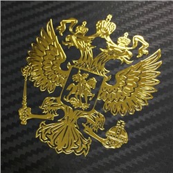 Наклейка на авто Герб России, 4,5×5 см, золотистый
