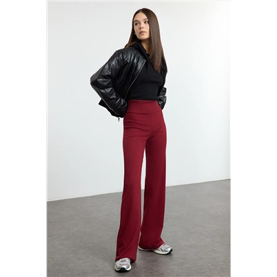 Bordeaux Wide Leg/испанская PACA High Taiste Interlok Гибкие вязаные штаны Twoaw25pl00006