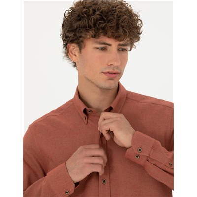 Плитка Slim Fit рубашка с длинным рукавом