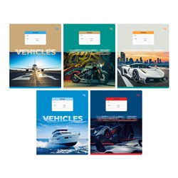 Тетрадь 24л., клетка BG "Vehicles", эконом