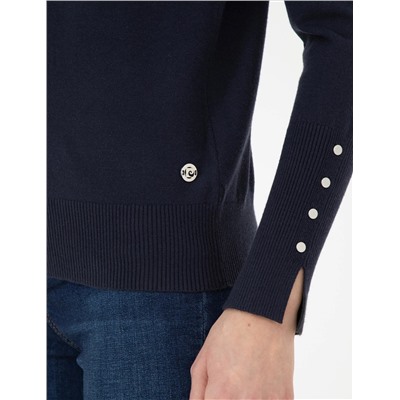 ВМС Blue Slim Fit Half Fisherman воротник свитер